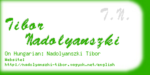 tibor nadolyanszki business card